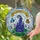 Welcome Y'all Purple Lupine Wildflowers Blue Monarch Butterfly - Housewarming Home Decor Gift Stained Glass Suncatcher - 2