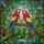 Scarlet Macaw Tropical Jungle - Home Decor Gift for Wildlife Lover Stained Glass Suncatcher - 5