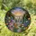 Purple Orange Mushroom Cluster Wildflower Forest Fountain - Home Decor Gift Stained Glass Suncatcher - 1