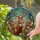Antlered Buck Wildflower Butterfly Bee Forest Foliage - Wildlife Lover Home Decor Gift Stained Glass Suncatcher - 2