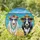 Cows in Sunglasses Floral Wreath Beach Scene - Home Decor Gift for Cow Lover Stained Glass Suncatcher - 1