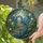 Peacock Butterfly Lanterns Cobblestone Path Forest - Home Decor Gift for Wildlife Lover Stained Glass Suncatcher - 2