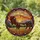 American Bison Sunset Mountains Landscape - Home Decor Gift for Wildlife Lover Stained Glass Suncatcher - 1