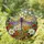 Ornate Dragonfly Iridescent Wings White Lilies Red Blossoms - Tiffany Glass Home Decor Gift Stained Glass Suncatcher - 1