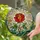 Sunlit Stained Glass Rose Flower Botanical - Home Decor Gift for Flower Lovers Stained Glass Suncatcher - 2