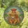 Highland Cow Calves Rolling Hills Wildflowers Celtic Knot - Farmhouse Home Decor Gift Stained Glass Suncatcher - 1