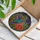 Hummingbird Tiffany Glass Flowers Leaves Circular Frame - Wildlife Lover Home Decor Gift Stained Glass Suncatcher - 3