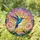 Stained Glass Hummingbird Daisy Flowers Sunrise Sunset Sky - Wildlife Home Decor Gift Stained Glass Suncatcher - 1