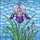 Tiffany Glass Iris Flower Blue Turquoise Mosaic - Home Decor Gift for Flower Lover Stained Glass Suncatcher - 5