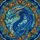 Majestic Blue Dragon Tiffany Glass Swirling Sky Water Patterns - Home Decor Gift Stained Glass Suncatcher - 5
