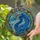 Majestic Blue Dragon Tiffany Glass Swirling Sky Water Patterns - Home Decor Gift Stained Glass Suncatcher - 2