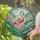Pink Flamingo Blooming Lotus Sunlit Water Stained Glass - Home Decor Gift for Wildlife Lovers Stained Glass Suncatcher - 2