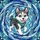 Playful Husky Puppy Ice Shards - Home Decor Gift for Dog Lover Stained Glass Suncatcher - 5