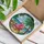Pink Flamingo Beach Chair Palm Tree Ocean Scene - Home Decor Gift for Beach Decor Stained Glass Suncatcher - 3