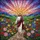 Jesus Christ Walking Cobblestone Path Wildflowers Radiant Sunrise - Home Decor Gift Stained Glass Suncatcher - 5