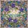 Purple Blue Star Bell Flowers Golden Sun Ocean Landscape Filigree Gem Border - Home Decor Gift Stained Glass Suncatcher - 5