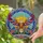 Bald Eagle Golden Sunburst American Flags Military Figures Independence Day Decor Stained Glass Suncatcher - 2