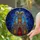 Gothic Castle Ram Horns Cross Finials Tiffany Glass Cosmic Sky - Home Decor Gift Stained Glass Suncatcher - 2