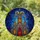 Gothic Castle Ram Horns Cross Finials Tiffany Glass Cosmic Sky - Home Decor Gift Stained Glass Suncatcher - 1