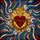 Stained Glass Sacred Heart Iridescent Mosaic Golden Cross Crown of Thorns - Home Decor Gift Stained Glass Suncatcher - 5