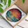 Ocean Sunset Waves Seashells Dramatic Sky - Home Decor Gift for Ocean Lover Stained Glass Suncatcher - 3