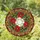 Red Poinsettia Holly Berries Christmas Wreath Stained Glass - Holiday Home Decor Gift Stained Glass Suncatcher - 1