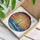 Majestic Sailboat Ocean Waves Sandy Beach Sunset Scene - Nautical Home Decor Gift for Sailors Stained Glass Suncatcher - 3