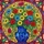 Stained Glass Daisy Flower Bouquet Ornate Blue Vase Mosaic - Home Decor Gift Stained Glass Suncatcher - 5