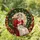 Mrs. Claus Popcorn Garland Christmas Wreath Cozy Interior - Holiday Home Decor Stained Glass Suncatcher - 1