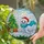 Baby Seal Pup Santa Hat Scarf Christmas Tree Holly Presents - Christmas Gift Stained Glass Suncatcher - 2