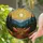Golden Sun Mountain Forest Path Evergreen Autumn - Home Decor Gift for Nature Lover Stained Glass Suncatcher - 2