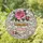Delicate Ornate Porcelain Teacup Pink Rose Floral Pearlescent Background - Home Decor Gift Stained Glass Suncatcher - 1