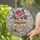Delicate Ornate Porcelain Teacup Pink Rose Floral Pearlescent Background - Home Decor Gift Stained Glass Suncatcher - 2