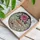 Delicate Ornate Porcelain Teacup Pink Rose Floral Pearlescent Background - Home Decor Gift Stained Glass Suncatcher - 3