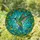 Hummingbird Tiffany Glass Floral Leaves Organic Swirling Mosaic - Home Decor Gift Stained Glass Suncatcher - 1