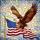 Bald Eagle Flight American Flag Independence Day Home Decor Gift for US Veterans Stained Glass Suncatcher - 5