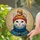Fluffy White Cat Beanie Stained Glass Sparrow Bird - Home Decor Gift for Cat Lovers Stained Glass Suncatcher - 2