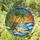 Palm Trees Tropical Beach Ocean Waves Sun - Home Decor Gift Stained Glass Suncatcher - 1