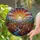 Setting Sun River Canyon Mountains Clouds Rock Walls - Home Decor Gift Stained Glass Suncatcher - 2