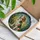 Attentive Tri-Color Hound Dog with Swirling Organic Background Home Decor Gift for Dog Lovers Stained Glass Suncatcher - 3