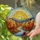 Warm Sun Autumnal Forest River Distant Hills Scene - Home Decor Gift Stained Glass Suncatcher - 2