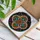 Circular Floral Petals Three Interconnected Hearts Cross Circles Geometric Mosaic - Home Decor Gift Stained Glass Suncatcher - 3