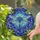 Blue Dragonfly Veined Wings Water Lilies Lily Pads - Wildlife Nature Lover Home Decor Gift Stained Glass Suncatcher - 2