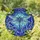 Blue Dragonfly Veined Wings Water Lilies Lily Pads - Wildlife Nature Lover Home Decor Gift Stained Glass Suncatcher - 1