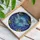 Blue Dragonfly Veined Wings Water Lilies Lily Pads - Wildlife Nature Lover Home Decor Gift Stained Glass Suncatcher - 3