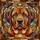 Mastiff Puppy Stained Glass Geometric Mosaic Home Decor Gift for Dog Lover Stained Glass Suncatcher - 5