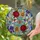 Purple Orange Hummingbirds Floral Vines Blooming Flowers - Bird Lover Home Decor Gift Stained Glass Suncatcher - 2