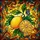 Lemons Half-Slice Butterfly Green Leaves Mosaic Swirls Foliage - Home Decor Gift Stained Glass Suncatcher - 5