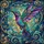 Hummingbird Mid-Flight Celestial Patterns - Home Decor Gift for Wildlife Lovers Stained Glass Suncatcher - 5