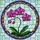 Purple Phalaenopsis Orchid Mosaic - Home Decor Gift for Orchid Lover Stained Glass Suncatcher - 5